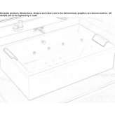 Rectangular PMMA whirlpool bathtub Urkut