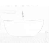 Freestanding oval bathtub made of composite material Mileto