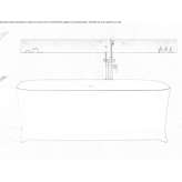 Wanna prostokątna Solid Surface na nogach Wolborz