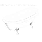 Oval cultured marble bathtub with legs Moira