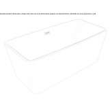 Rectangular acrylic bathtub Luzino