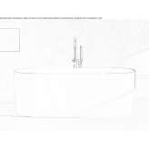 Freestanding bathtub made of composite material Kyle