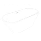Oval acrylic bathtub Olmos