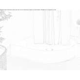 Semi-circular ceramic shower tray Aheloy