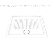 Square ceramic shower tray, anti-slip Xhixhata