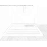 Rectangular shower tray made of Luxolid® slats Argine