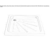 Square shower tray made of stainless steel, non-slip Siurana