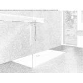 A flush rectangular shower tray made of enamelled steel Lanaja