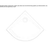Anti-slip corner shower tray Huty
