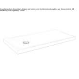 Corian® rectangular shower tray Morlaix