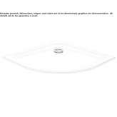 Corian® shower tray flush from the corner Morlaix