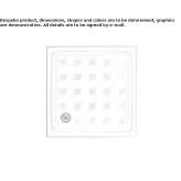 Square shower tray for built-in use Vezelise
