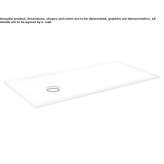 Zlicowany prostokątny brodzik Corian® Morlaix