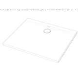 Rectangular acrylic shower tray Partenit