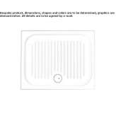 Anti-slip rectangular shower tray Neebing