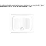 Anti-slip rectangular shower tray Garz