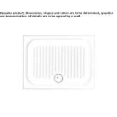 Anti-slip rectangular shower tray Garz