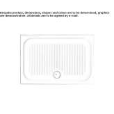 Anti-slip rectangular shower tray Garz