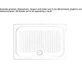 Anti-slip rectangular shower tray Garz