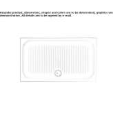 Anti-slip rectangular shower tray Garz