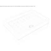 Rectangular, non-slip ceramic shower tray Bolon