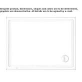 Rectangular acrylic shower tray Saalbach
