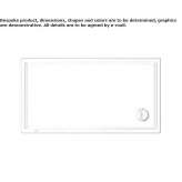 Rectangular acrylic shower tray Saalbach
