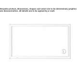 Rectangular acrylic shower tray Saalbach