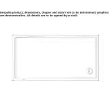 Rectangular acrylic shower tray Saalbach