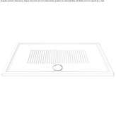 Rectangular, non-slip ceramic shower tray Xhixhata