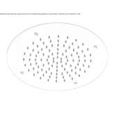 Round stainless steel built-in shower head, ceiling mounted Choristi