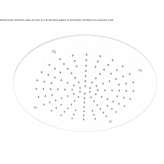 Built-in, round stainless steel shower head, mounted on the ceiling Choristi