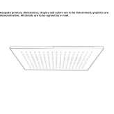 Square rain shower mounted on the ceiling Yustis