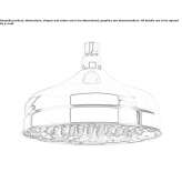 Round shower head mounted on the ceiling Bowes