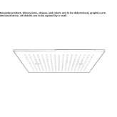 Rectangular waterfall shower mounted on the ceiling Yustis