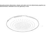Circular waterfall shower mounted on the ceiling Yustis