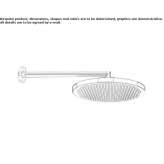 Wall-mounted rain shower with arm Ararat