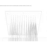 Square stainless steel shower head, ceiling mounted Smyha