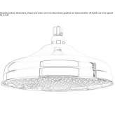 Round shower head mounted on the ceiling Bowes
