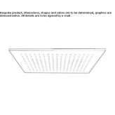 Ceiling-mounted rectangular shower head with chromotherapy Alhuey