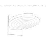 Round wall shower head with 2 jets in chrome-plated brass Evlalo