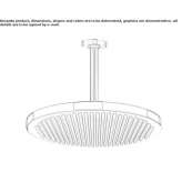 Ceiling rain shower with arm Ararat