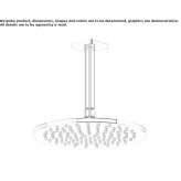 Round brass shower head with anti-limescale system Nauen