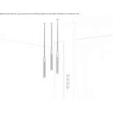 Stainless steel shower head mounted to the ceiling Bassiano
