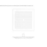 Ceiling-mounted square shower head with anti-limescale system Coronel
