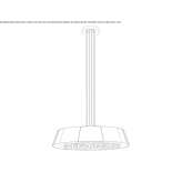 Ceiling shower head in chrome-plated brass with an anti-limescale system Apold