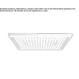 Built-in rectangular waterfall shower Huabal