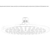 Ceiling-mounted rain shower Sacu