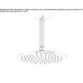 Adjustable round brass shower head, ceiling mounted Nauen