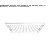 Built-in rectangular shower head with built-in lighting Huabal